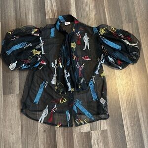 Impulsive sheer blouse size L